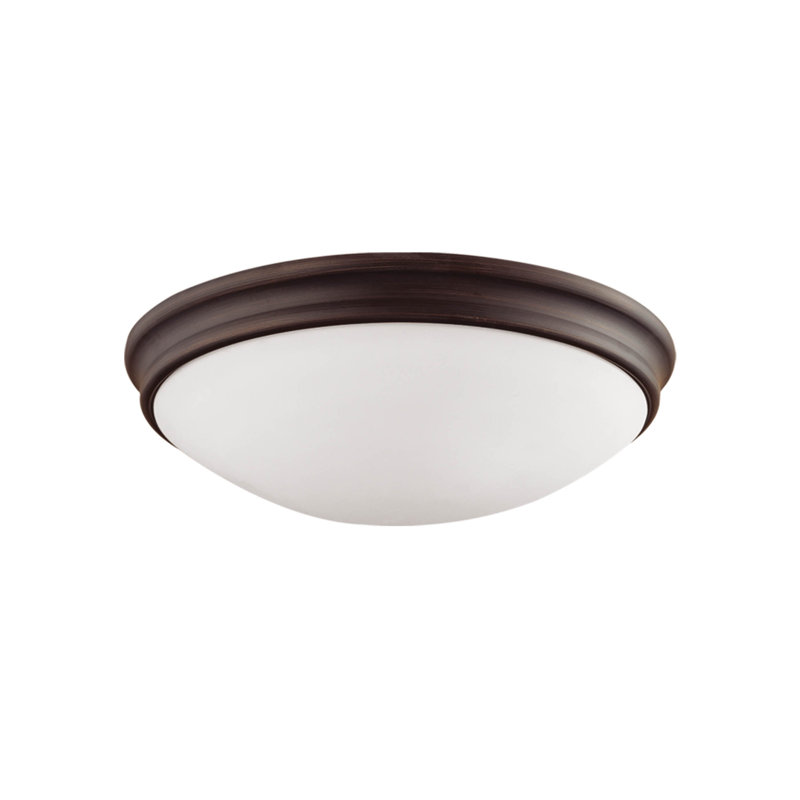 Judith Glass Flush Mount, Rubbed Bronze