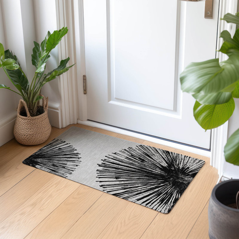 Flatweave Abstract Indoor / Outdoor Rug, Rectangle 1'8" x 2'6"