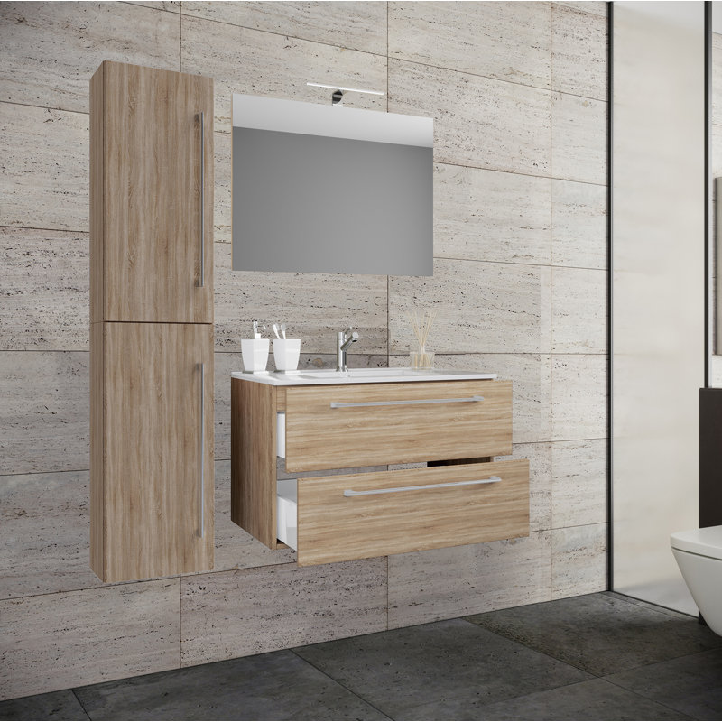 Reidunn Bathroom Furniture Suite, Brown