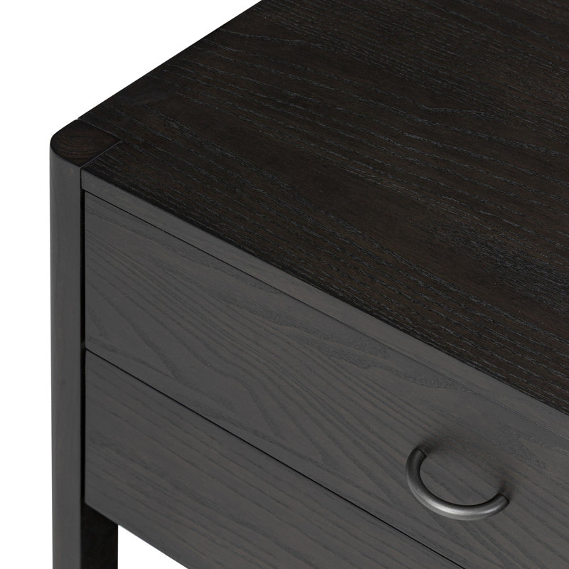 Zuma Nightstand - Dune/Gunmetal/Natural, Smoked Black Ash