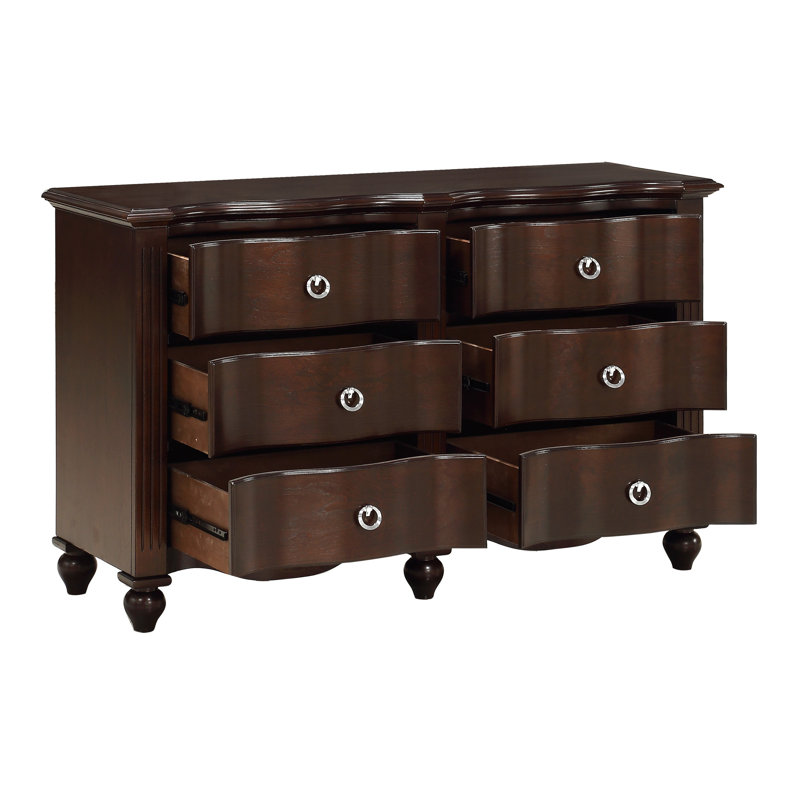 Commode 6 tiroirs Keion, Espresso
