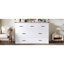 Grand lit escamotable Murphy avec station de charge, lit plateforme pliable multifonctionnel avec 1 grand tiroir de rangement pour chambre d'amis, petite chambre, blanc-782217319-782217317