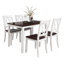 Ensemble de salle à manger 5 pièces en bois avec chaises ergonomiques à haut dossier pour des réunions de cuisine confortables-1223386896
