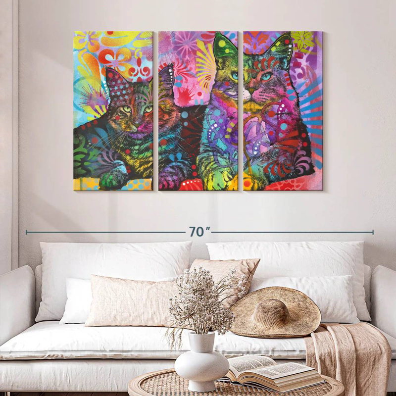 2 Cats, 32" H x 50" W