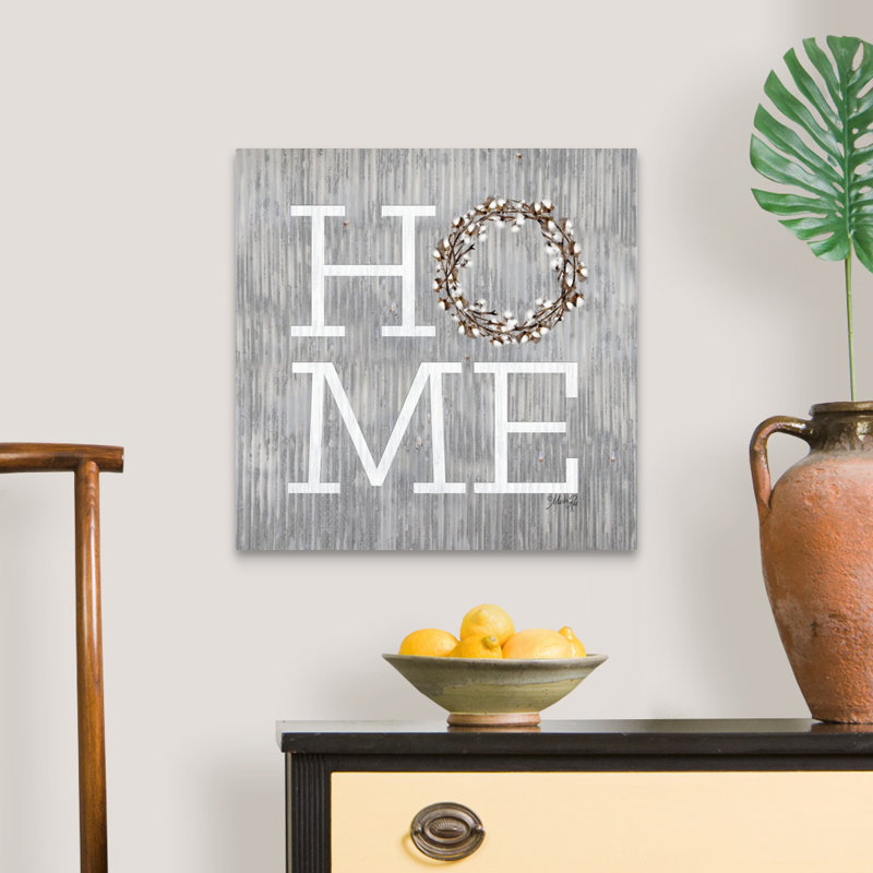 "Home" par Marla Rae, reproduction d’art textuel sur toile, H 20 po x l 20 po x P 1,25 po, Toile tendue