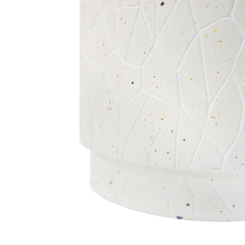 Table d'appoint cylindrique en béton terrazzo pour usage extérieur et intérieur