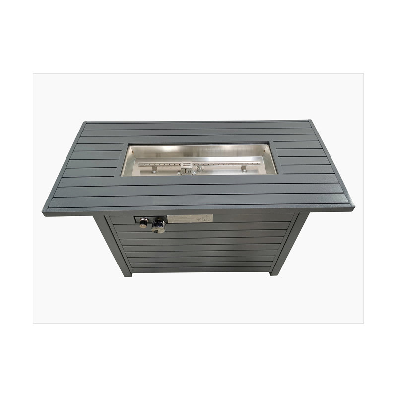 Table de foyer d'extérieur en acier avec couvercle H 25 po x l 42 po Living Source International