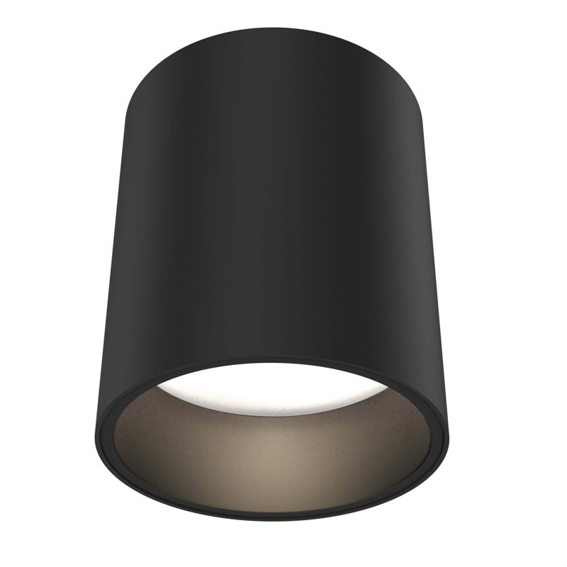 Plafonnier encastré cylindrique à DEL 6 po Focus, Noir