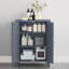 Armoire de rangement pour salle de bain avec 2 tablettes réglables-1567161018