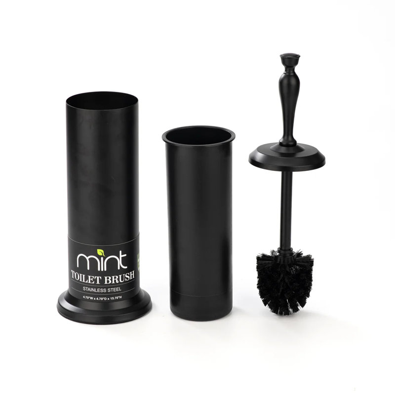 Brosse de toilette, brosse de cuvette de toilette avec brosse extra longue à poils durables et support couvert pour brosse de toilette