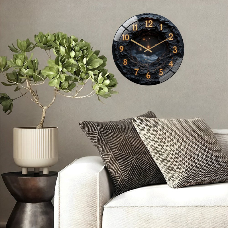 Horloge murale en pierre 12 po