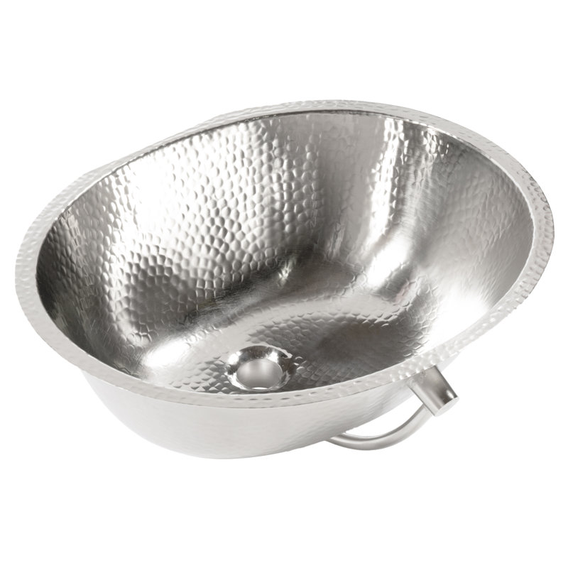 Lavabo de salle de bain encastré en nickel 19 po Freud