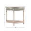 Console demi-lune en métal beige Polson 36 po x 15 po x 32 po