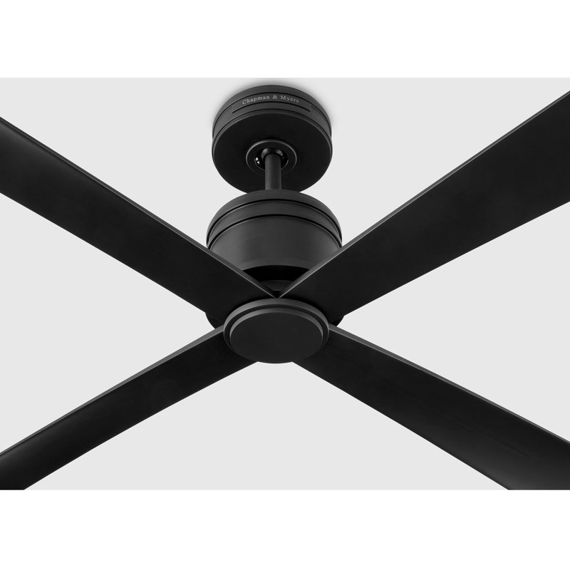 Visual Comfort Fan Launceton 72 Indoor Ceiling Fan with Light Grey Weathered Oak ABS blades and Handheld Remote