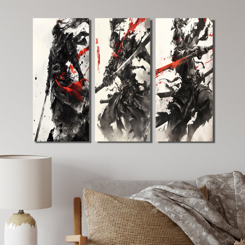 China Warrior Tones I - Collection d'art mural Warrior China, Toile tendue, H 28 po x l 36 po, Ne s’applique pas