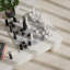 Chess Set Acrylic Chicago With Marble Hatch Board