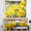 Tapisserie florale jaune vif-28487740