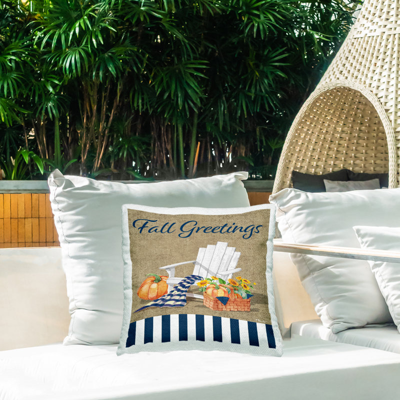 Striped Outdoor Throw Pillow