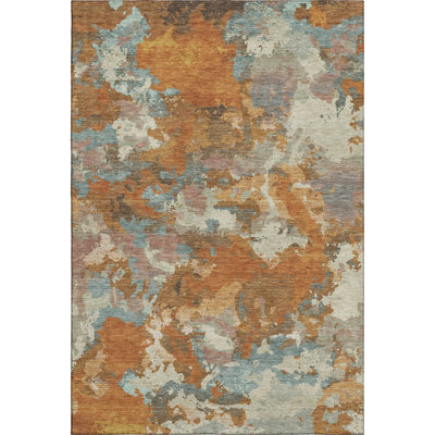 Premium Machine Washable Kumbhar AMF1381 Modern Rug