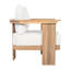 Fauteuil d'appoint d'extérieur en bois d'acacia Burlow-131385230