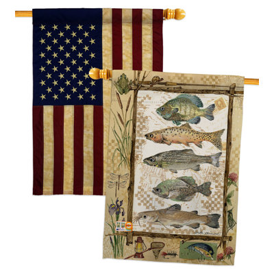 Double Sided 40'' H x 28'' W Polyester House Flag