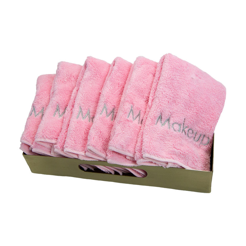 6 Piece Microfiber Washcloth, Pink