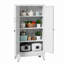 Metal Kitchen Pantry Cabinet 3 Adjustable Shelves-129188310