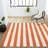Hedva Two-Tone Wide Stripe Orange/Beige Indoor/Outdoor Rug-606901638