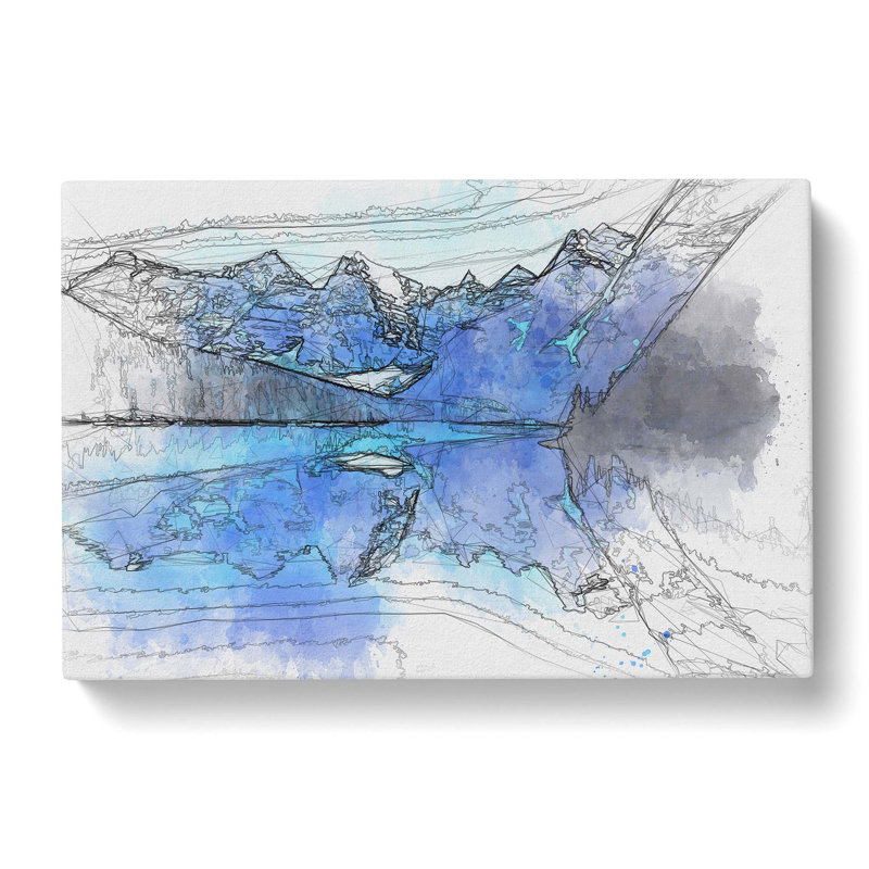 Moraine Lake In Banff Canada In Abstract - Wrapped Canvas Print, 40cm H x 60cm W x 3cm D