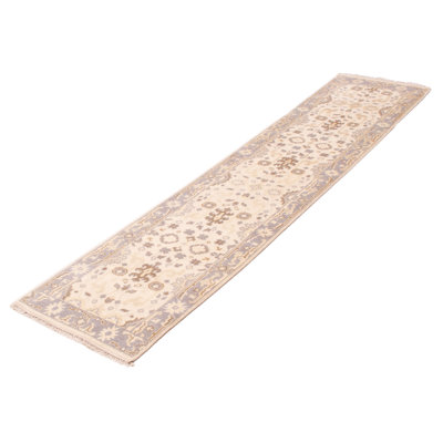 Teitur One-of-a-Kind 2'6" X 11'8" New Age Runner Wool Area Rug in Cream