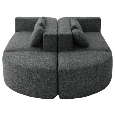 Arale 114.9" Boucle Modular Sectional Sofa