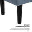 Repose-pieds avec rangement et pieds en bois, repose-pieds de rangement de 47 L, bleu, 15 po