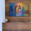 «Colorful Skyline», art mural en métal, 16 po x 12 po