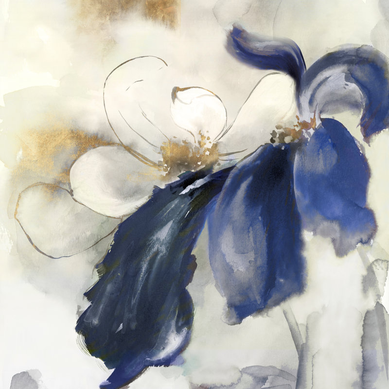 «Hues Of Indgio I» sur toile par Alex, reproduction noire, H 12 po x l 12 po x P 1,25 po