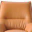 Fauteuil d'appoint et repose-pieds en cuir fleur-526376492