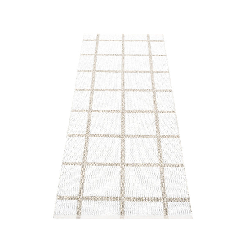 Ada Geometric Area Rug in White/Gray, Rectangle 6' x 8.5'
