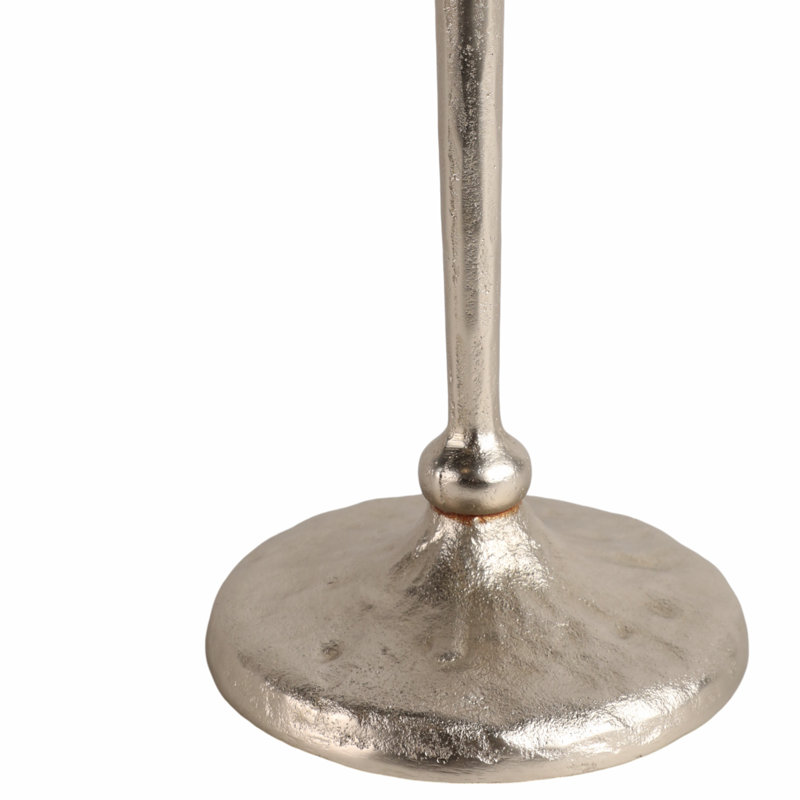 Modern Aluminum Taper Candle Holder - Sleek Decorative Metal Pillar Stand for Stylish Home Decor., 15" H x 5" W x 5" D
