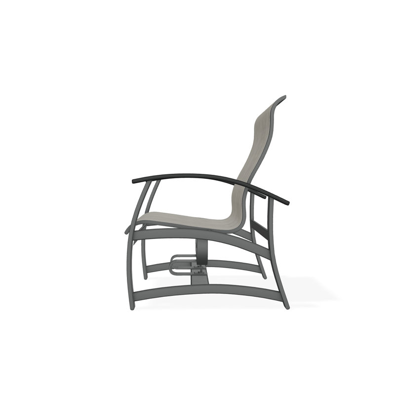 Belle Isle Outdoor Lounge Chair, Graphite, Destiny Steel
