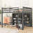 Full Size Loft Bed with 8 Open Storage Shelves and Built-in Ladder-891343889