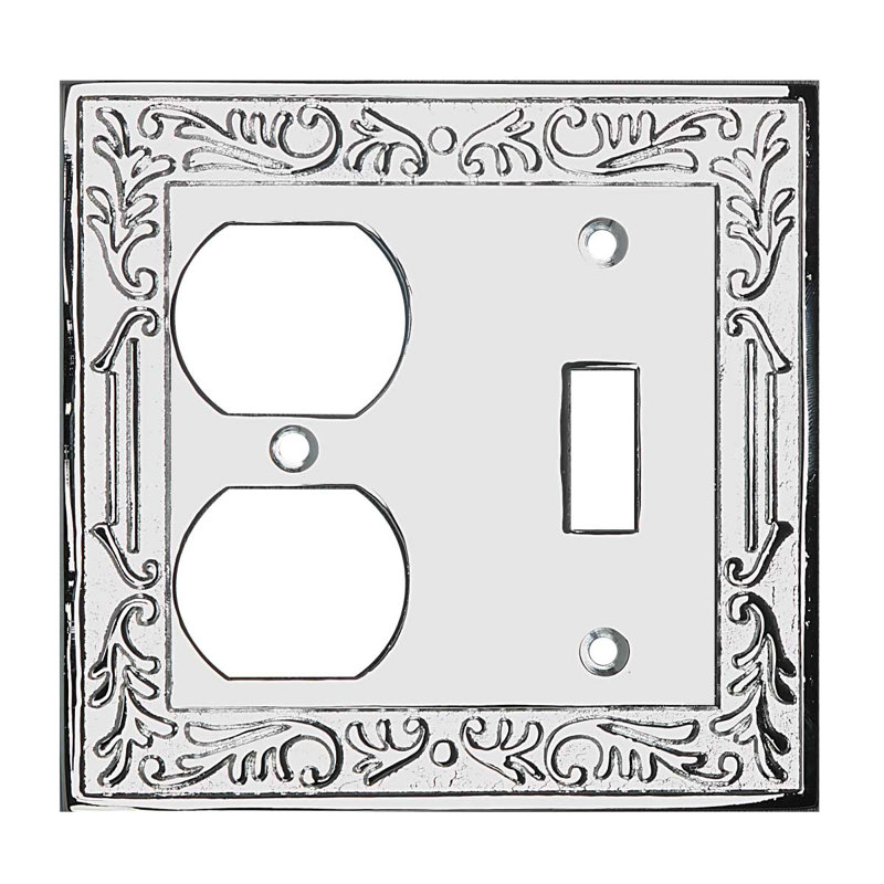 Étiquette de plaque à interrupteur à double prise victorian