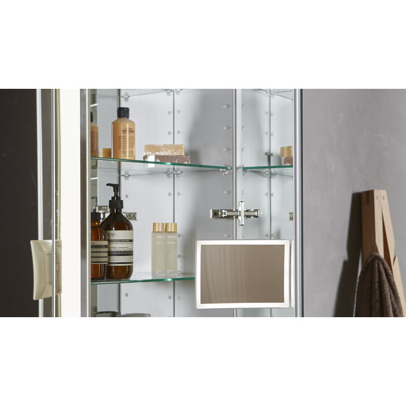 Entice Modern & Contemporary Lighted Magnifying Makeup/Shaving Mirror