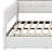Upholstered Daybed with Storage Footstool, Shelves, Drawers, USB Charging & LED Light-998414785