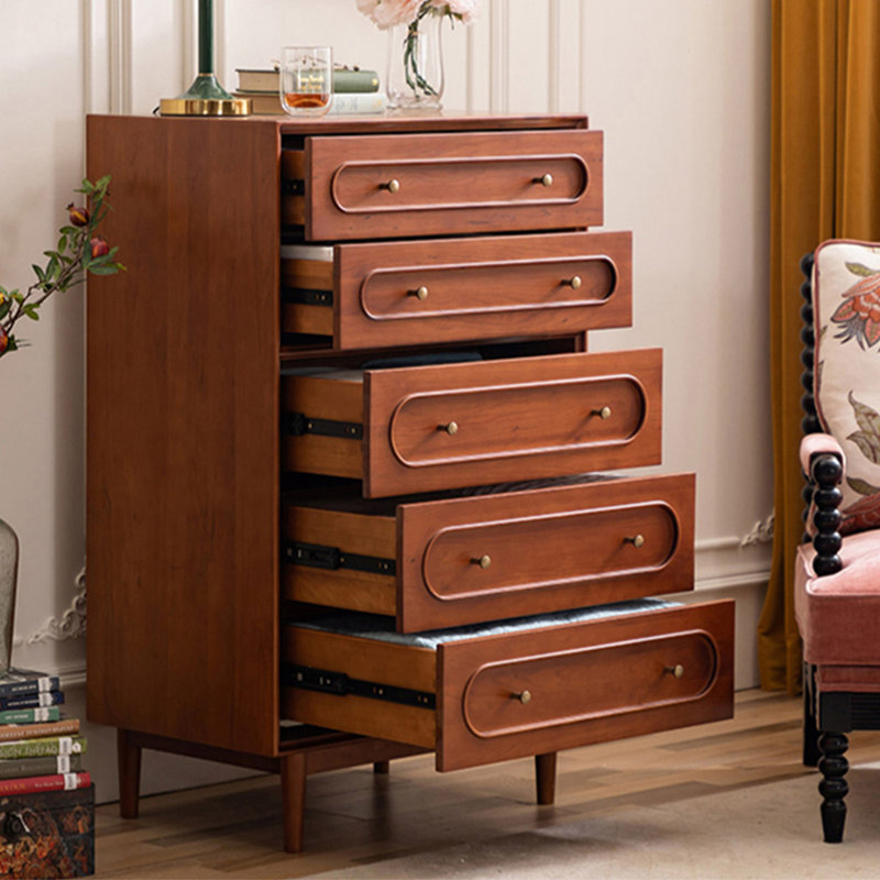 Commode d'appoint en bois de cerisier de style rétro