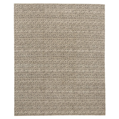 Links Geometric Area Rug in Beige/Taupe