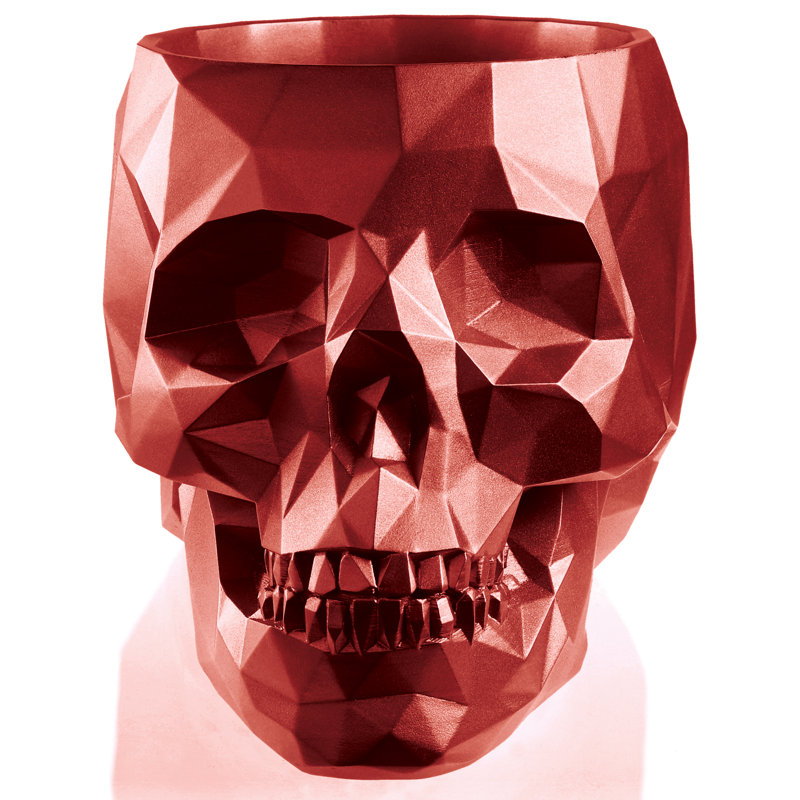 Handmade Pot Planter, Red Metallic
