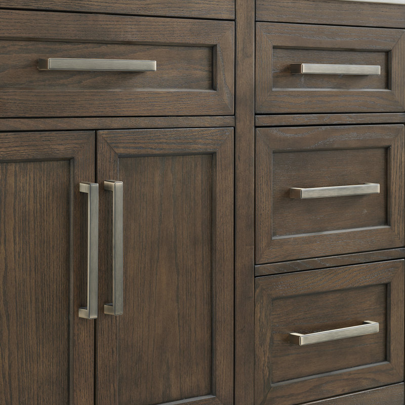 Dash 72" Double Bathroom Vanity Set, Warm Walnut, Antique Bronze