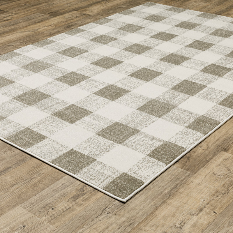 Tapis brun clair / ivoire Dashelle, Rectangle 9 pi 11 po x 13 pi