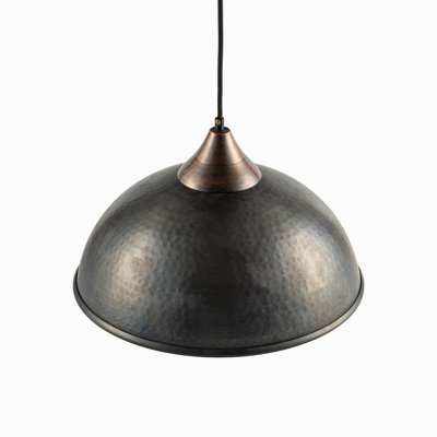 Luminaire suspendu en cuivre martelé fabriqué à la main ALFIQ pour la cuisine et la salle à manger