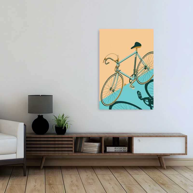 Rétro vélo de route rétro, art mural rétro, 48" H x 32" W