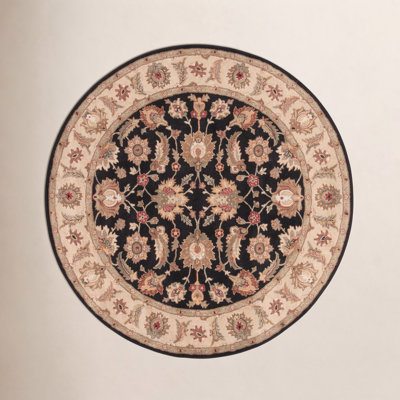 Lyndsay Ebony Sand Hand-Tufted Wool Oriental Rug